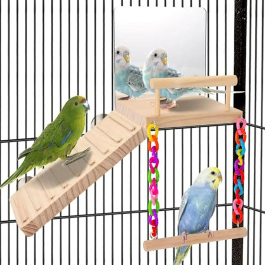Bird Accessories, Mirror, Perch, Climbing Ladder, Swing