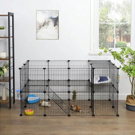 Small Animal Playpen, Zip Ties Included, Metal Wire
