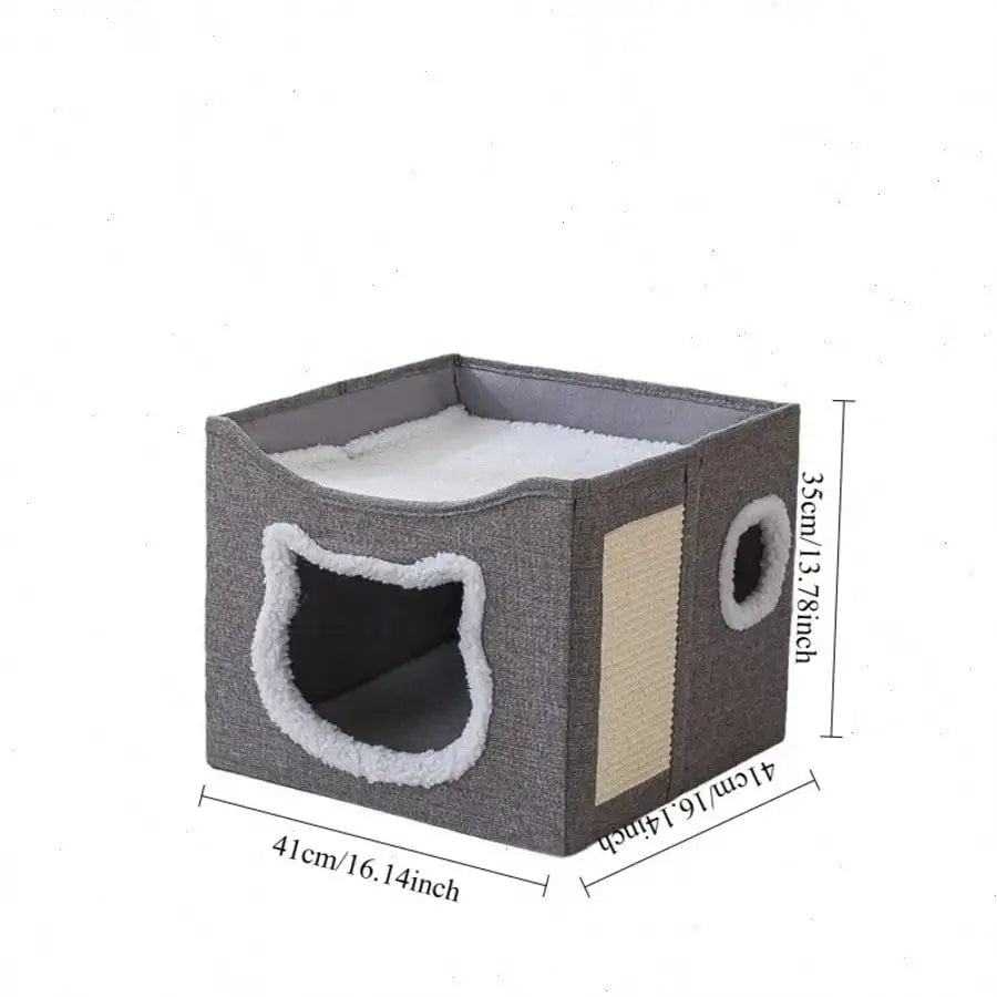 Multi Story Cat Condo, 2 Beds, Indoor Cat Cube