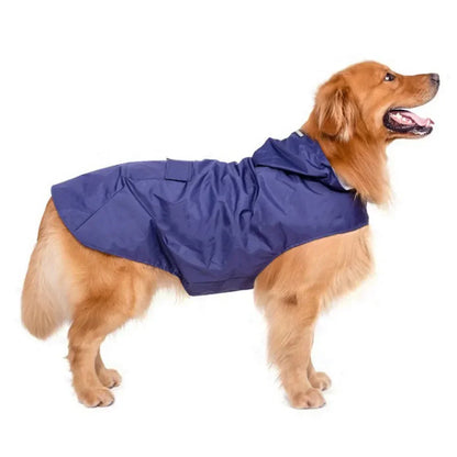 Dog Raincoat, Hooded Jacket, Reflective Stripe