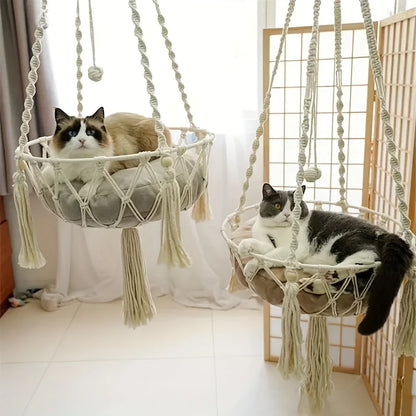 Large Hand-woven Cotton Rope Hammock
