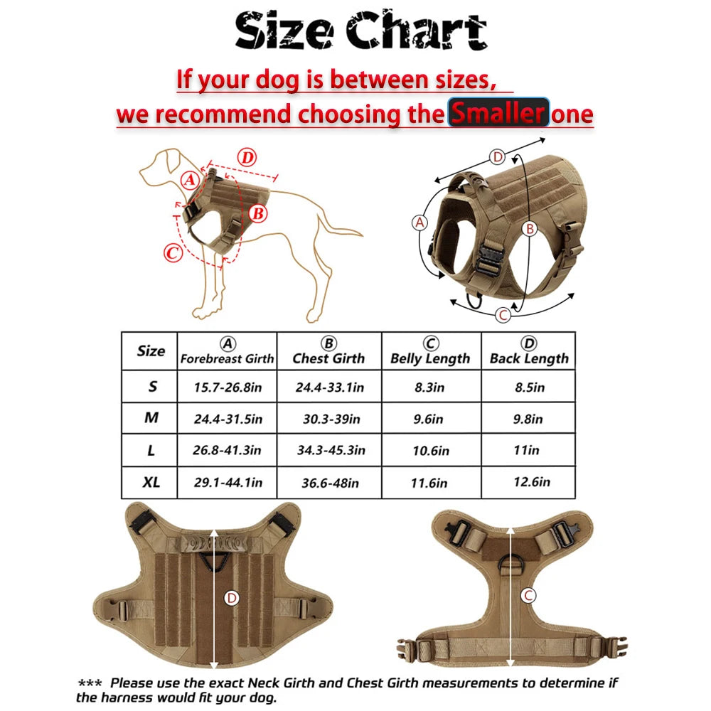 Large, Medium Dog Harness, Collar And Leash Set