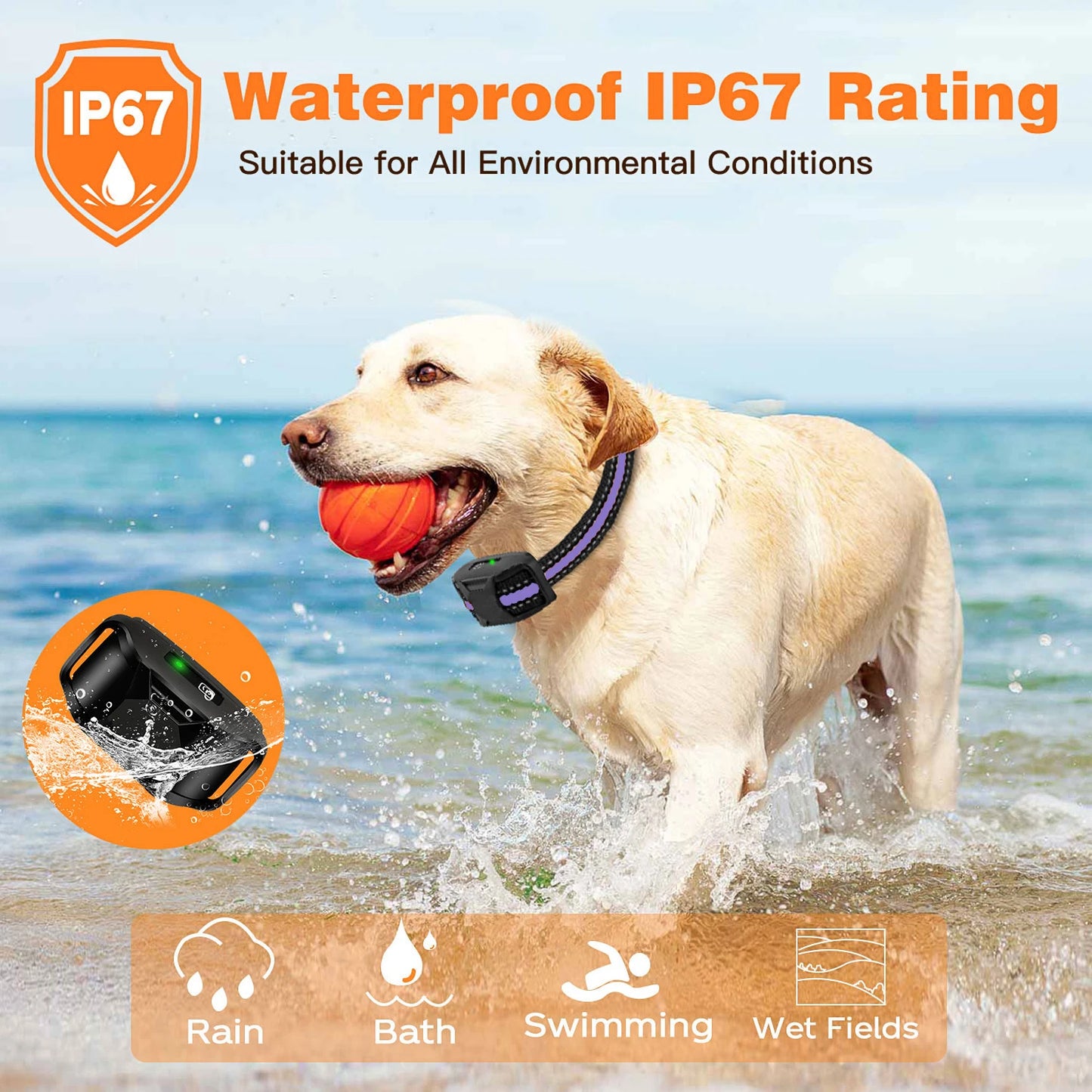 3300Ft Electric Dog Training Collar Remote Control Waterproof