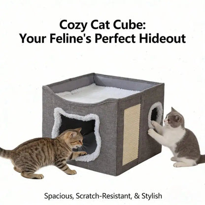 Multi Story Cat Condo, 2 Beds, Indoor Cat Cube