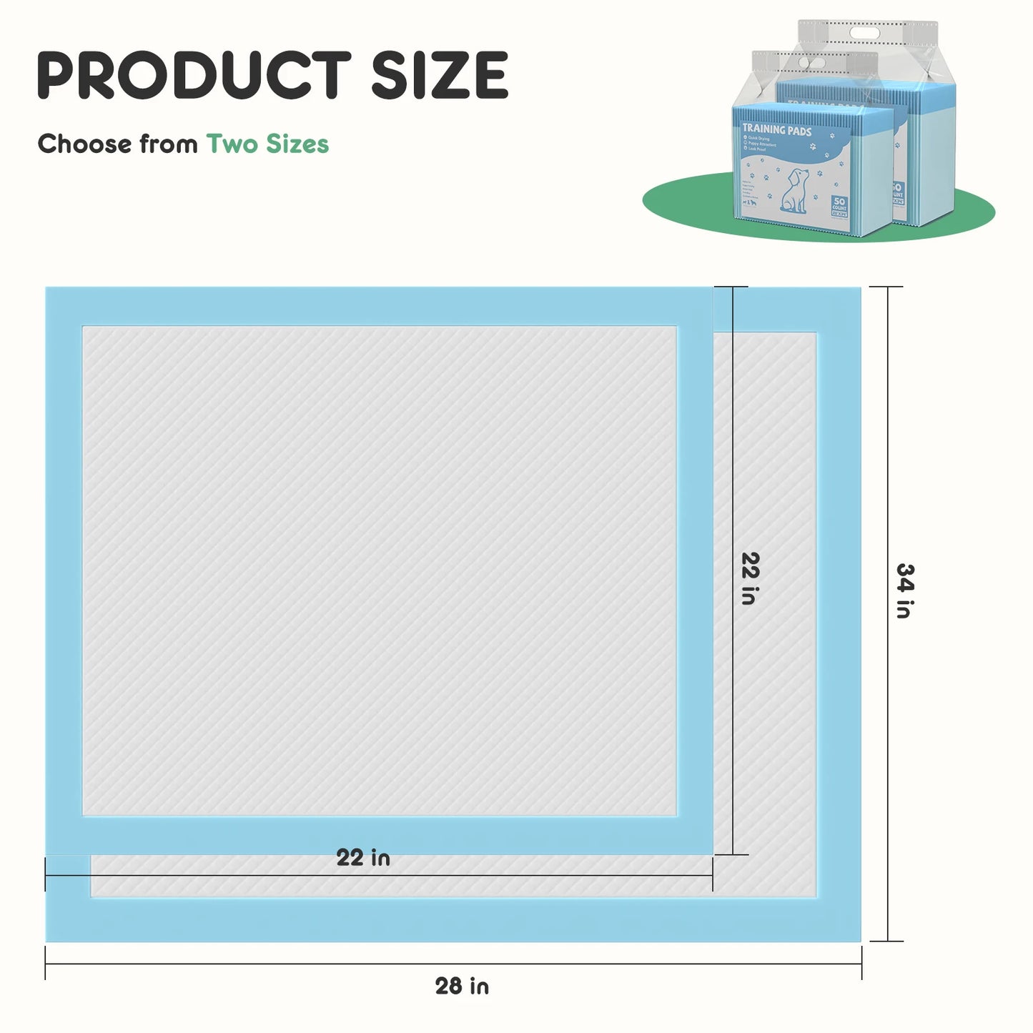 Super Absorbent, Leakproof, Disposable Pee Pads for Dogs,