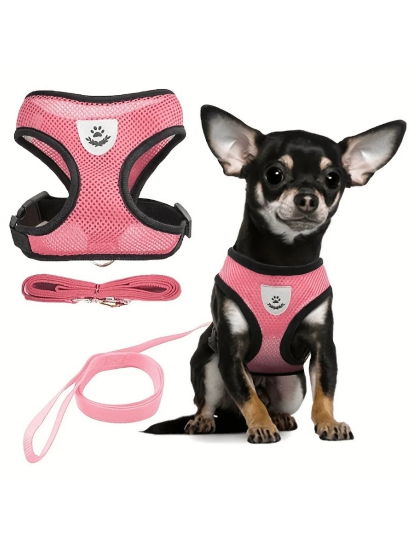 Cat Dog Leash Set, Escape-Proof, Adjustable, Reflective