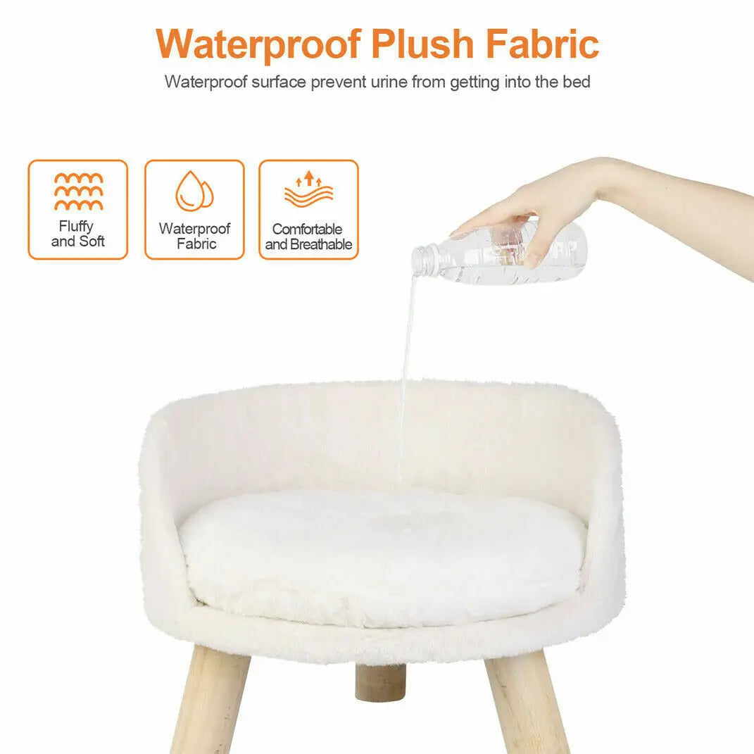 Nesting Chair Bed,  Wood Legs, Washable Cushion Pad