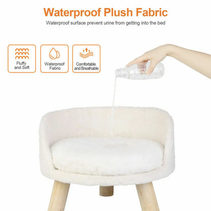 Nesting Chair Bed,  Wood Legs, Washable Cushion Pad