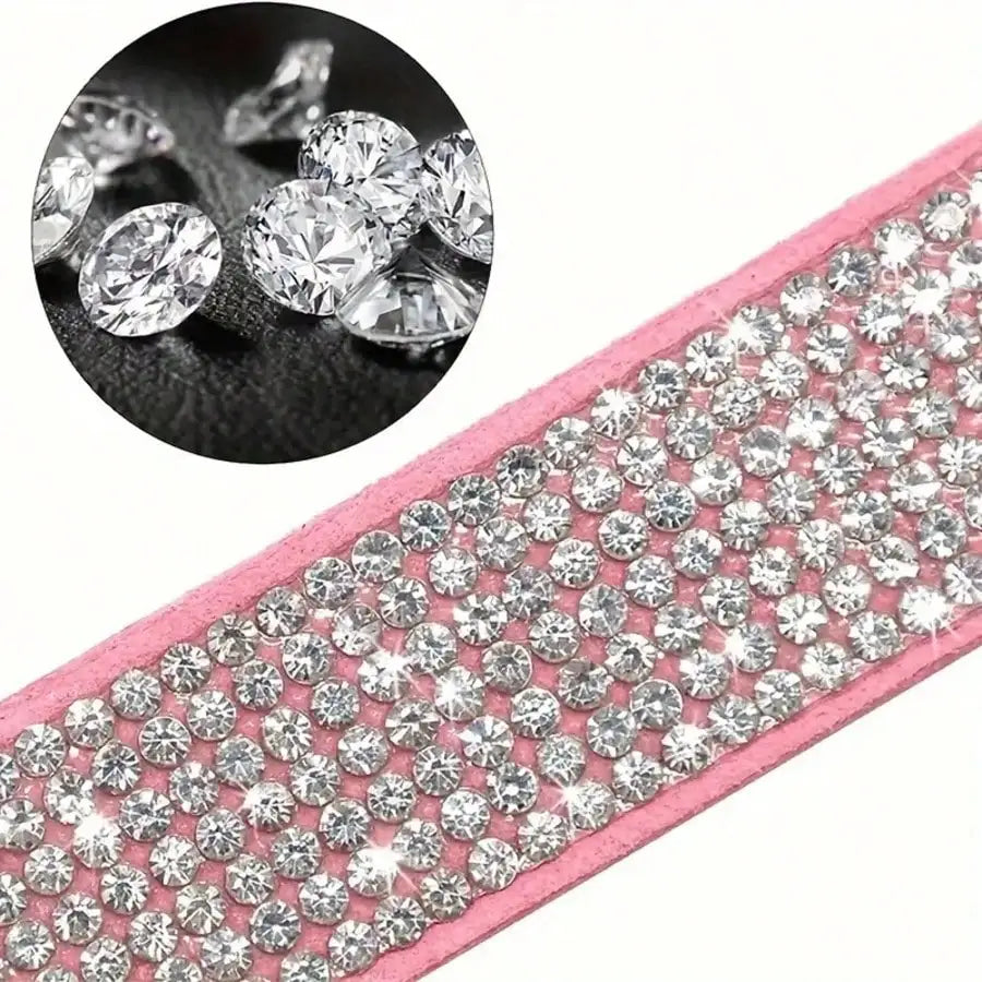 Rhinestone, Bow Tie Dog Collar, Adjustable