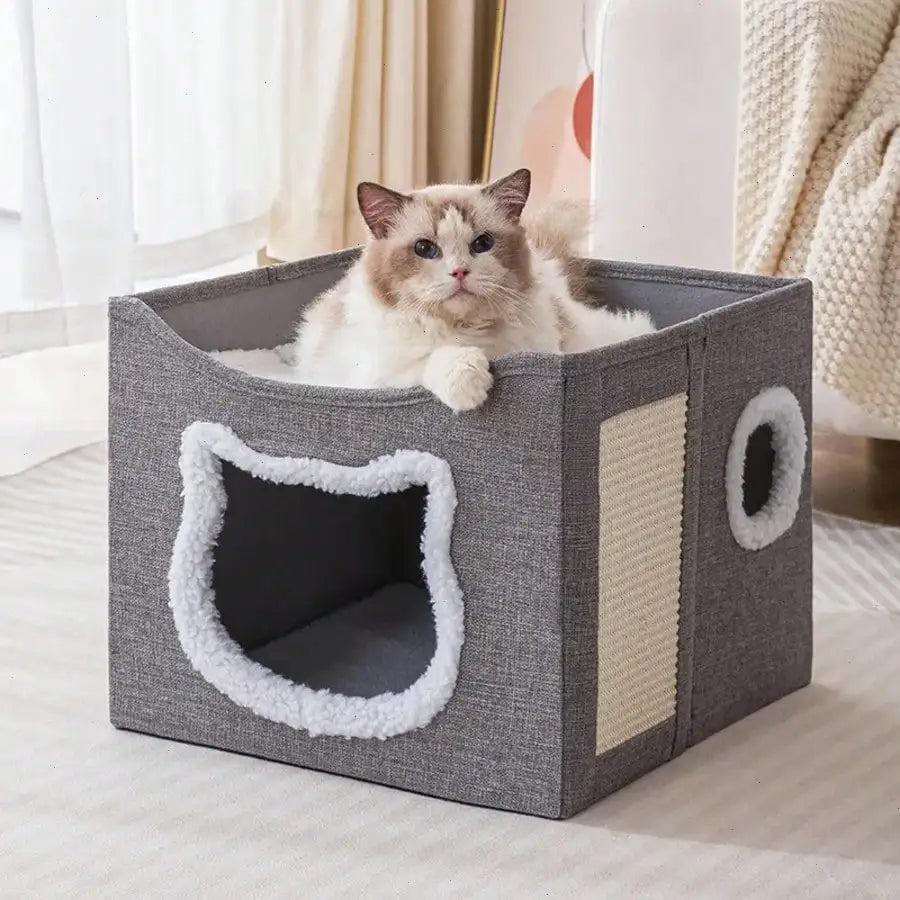 Multi Story Cat Condo, 2 Beds, Indoor Cat Cube