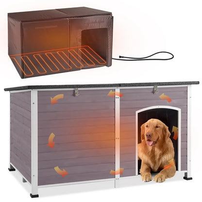 Heated Dog House, Insulated, Outdoor.