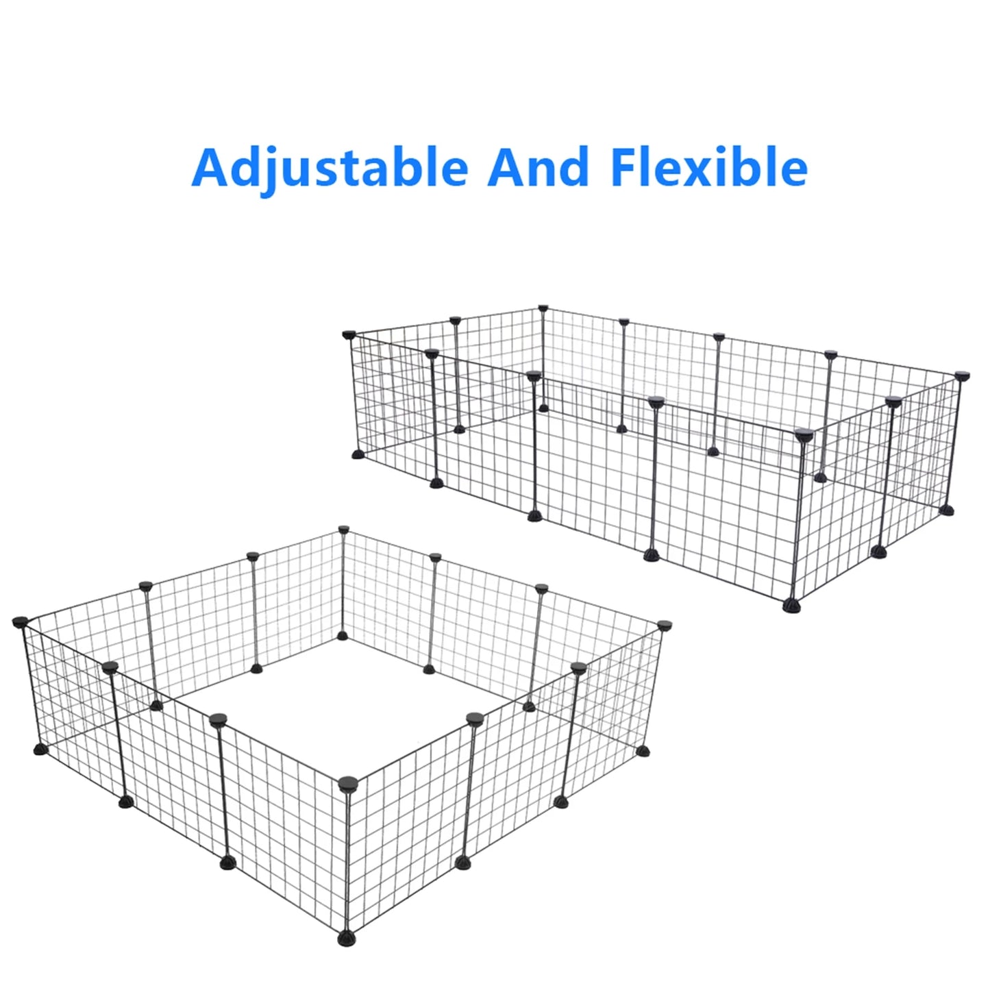 Small Animal Cage and Play Pen Indoor, Portable Metal Wire Yard Fence