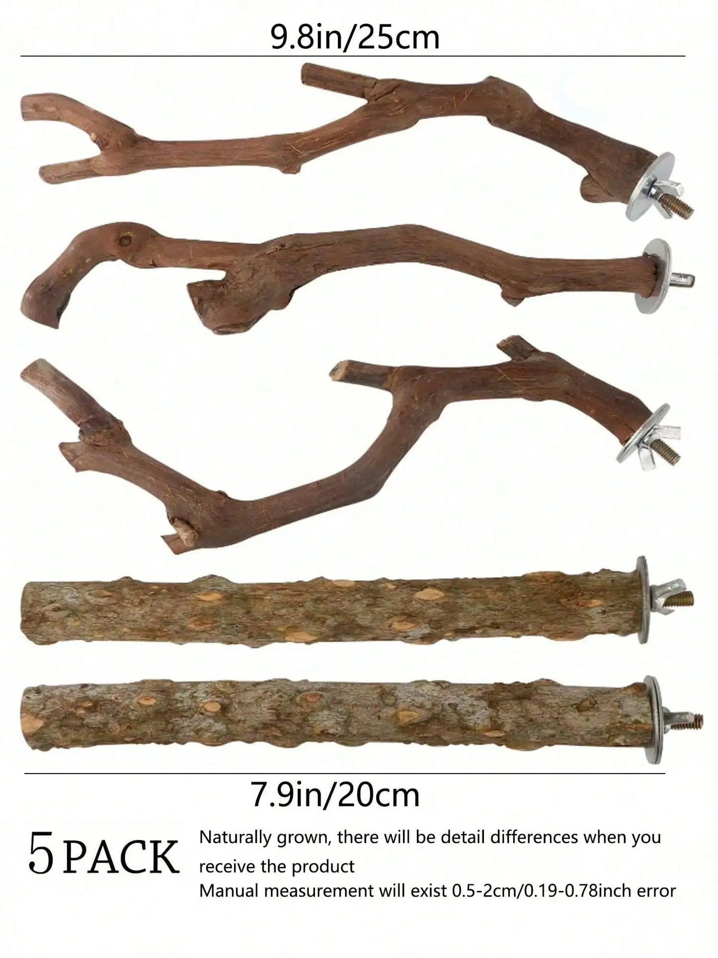 Prickly Wood Bird Perch Stand Parrot Paw Grinding Stick