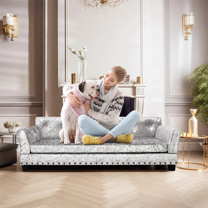 XL Dog Sofa Bed Deluxe, Tufted, Elevated