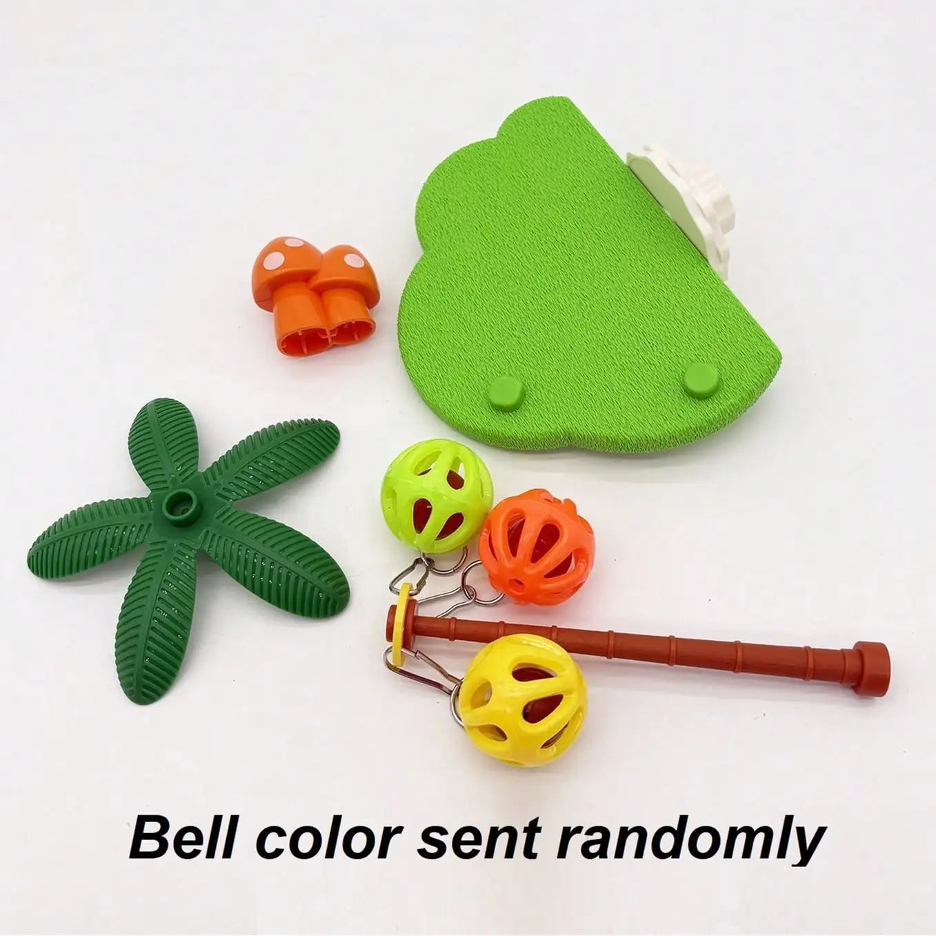 Palm Tree Bird Perch With Bell Scratching Play Platform
