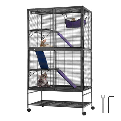 Rolling Metal Ferret Cage Large 4-Tier