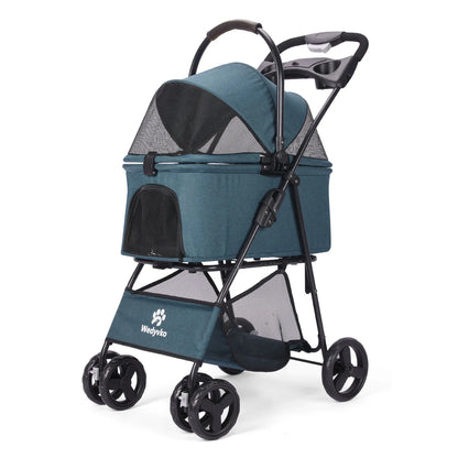 3 in 1 Pet Stroller with Removable Carrier, Folding Stroller All-Terrain