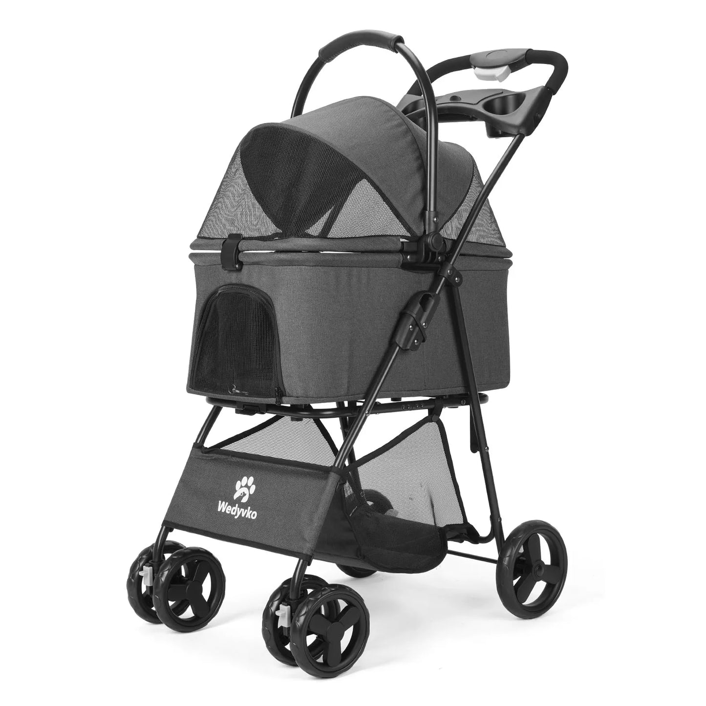 3 in 1 Pet Stroller with Removable Carrier, Folding Stroller All-Terrain