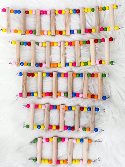 Multistep Bird Climbing Ladder Toy 4/5/6 Steps Parrot Cage Accessory