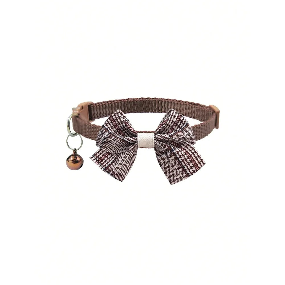 Bow-Knot Collar With Bell, Adjustable