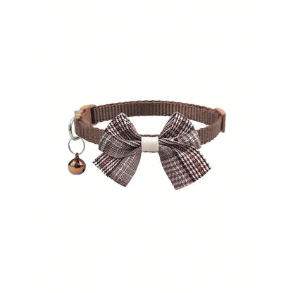 Bow-Knot Collar With Bell, Adjustable