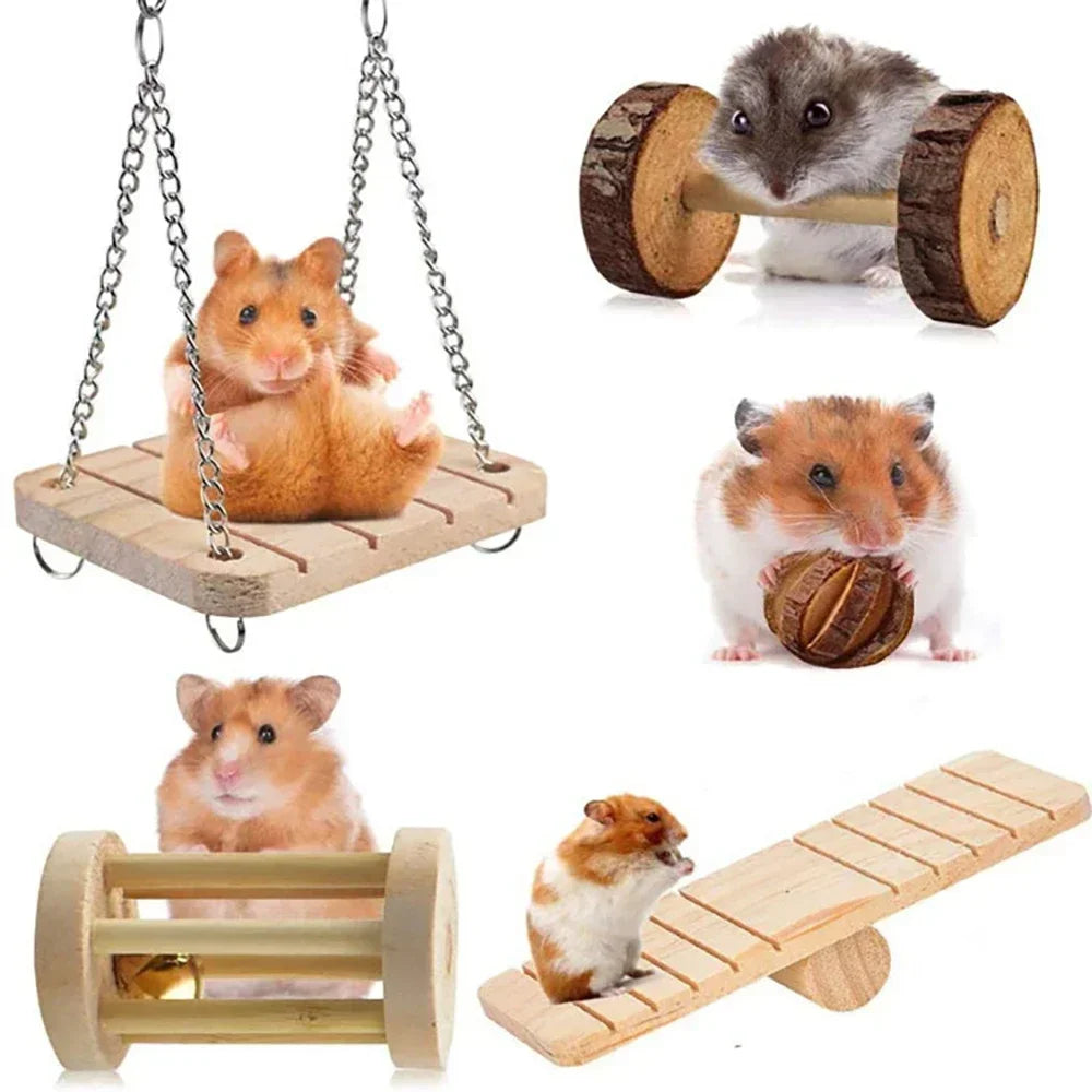 Rabbit Roller Toys Natural Wooden Pine