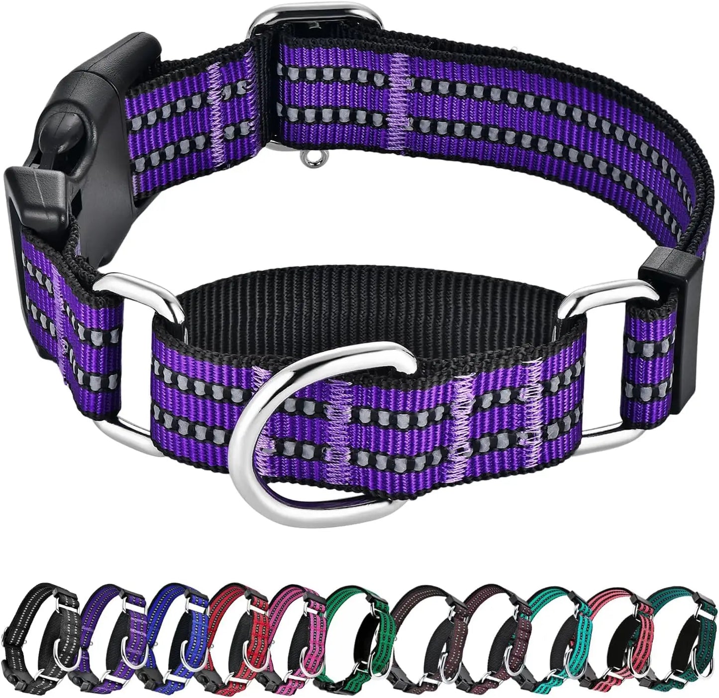 Reflective, Adjustable Dog Collar, Quick Release Buckle