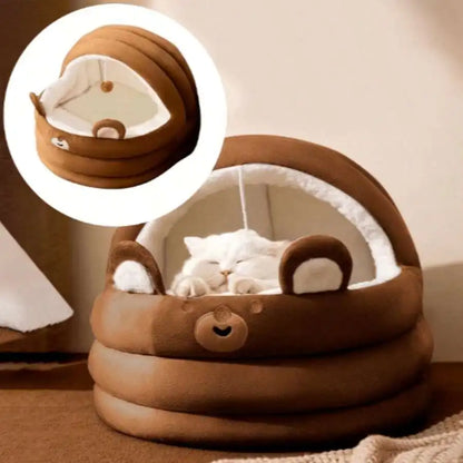 Soft & Cozy Pet Bed, Anti-slip Bottom, Interactive Hanging Ball