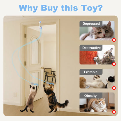 Electric Hanging Interactive Cat Toy USB Rechargeable