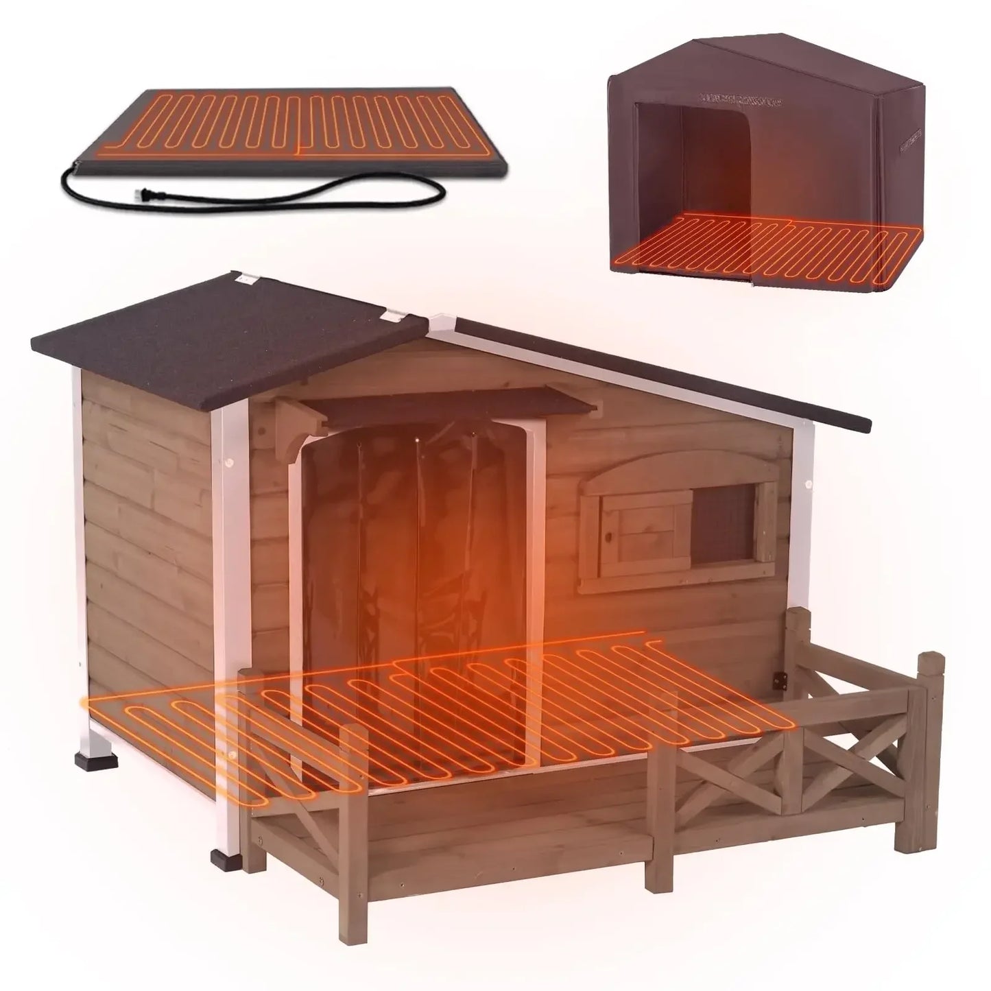 Heated Dog House, Insulated, Outdoor.