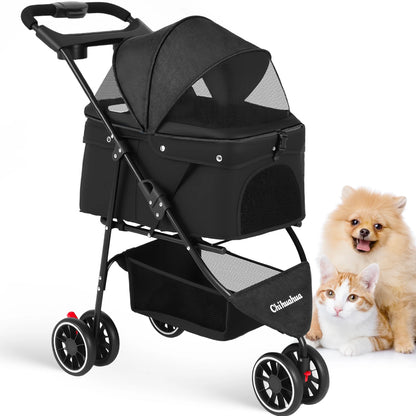 Dogs & Cats Portable Travel Stroller, Foldable
