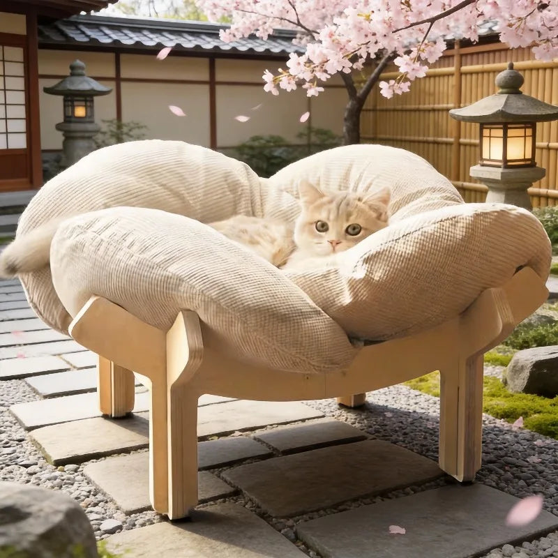 Comfortable Pet Sofa for Cats And Small Dogs, Wooden Legs