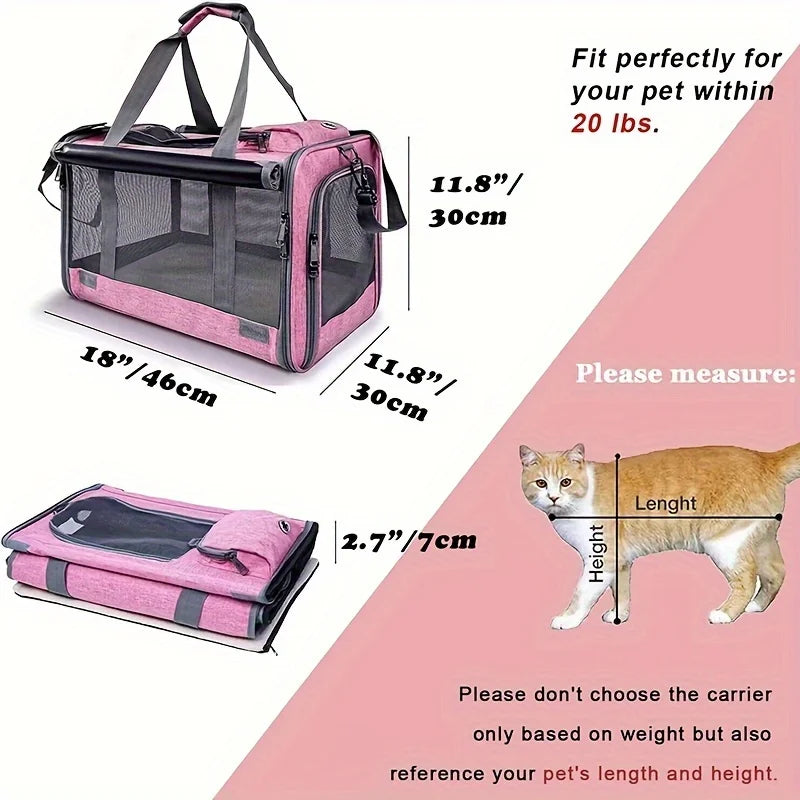 Pet Carrier for Large and Medium Cats Soft-Sided