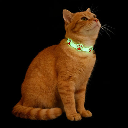 Luminous Cat Collar with Bell