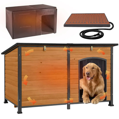 Heated Dog House, Insulated, Outdoor.