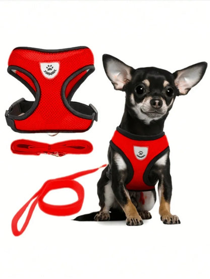 Cat Dog Leash Set, Escape-Proof, Adjustable, Reflective