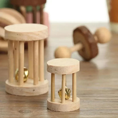 Rabbit Roller Toys Natural Wooden Pine