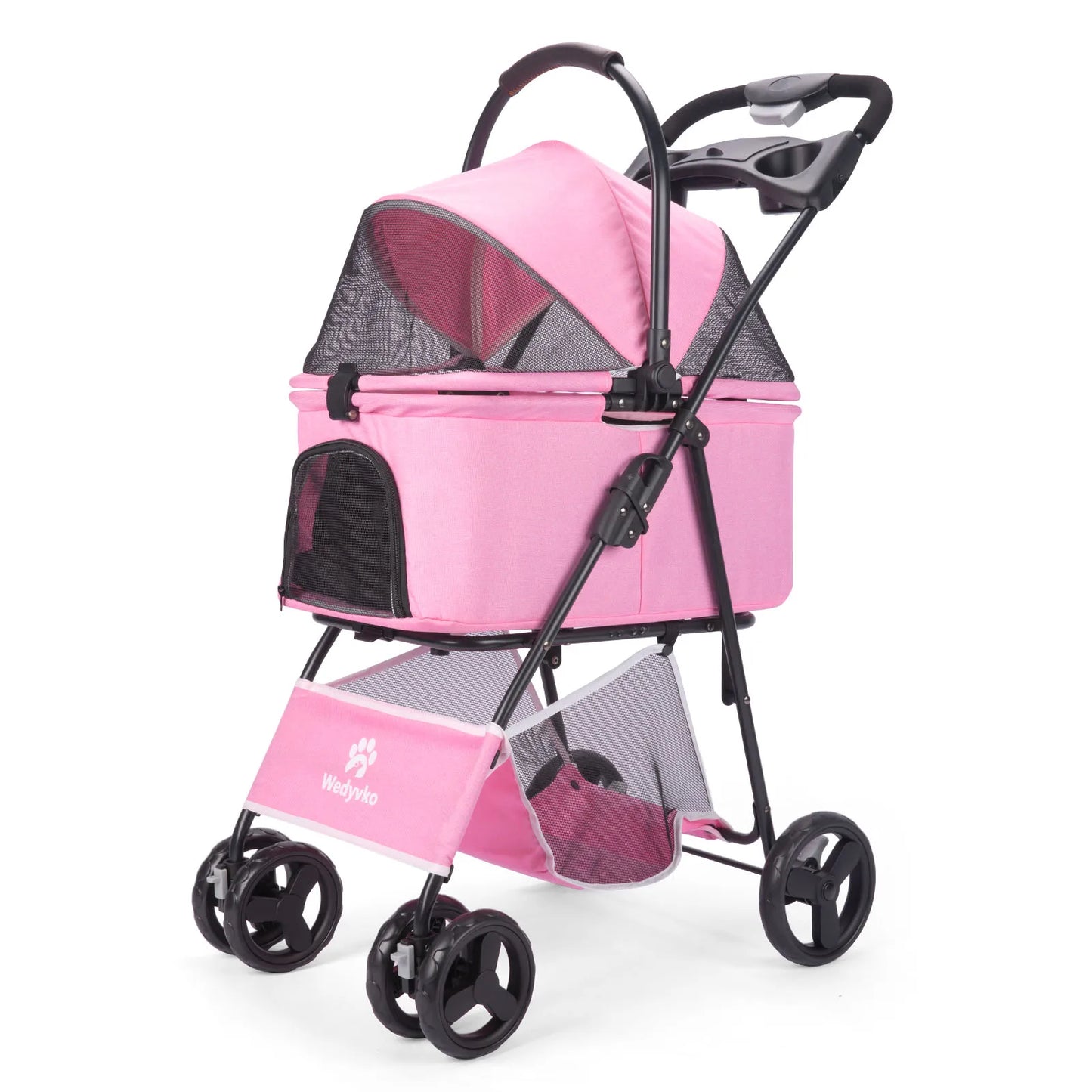 3 in 1 Pet Stroller with Removable Carrier, Folding Stroller All-Terrain