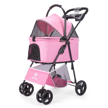 3 in 1 Pet Stroller with Removable Carrier, Folding Stroller All-Terrain