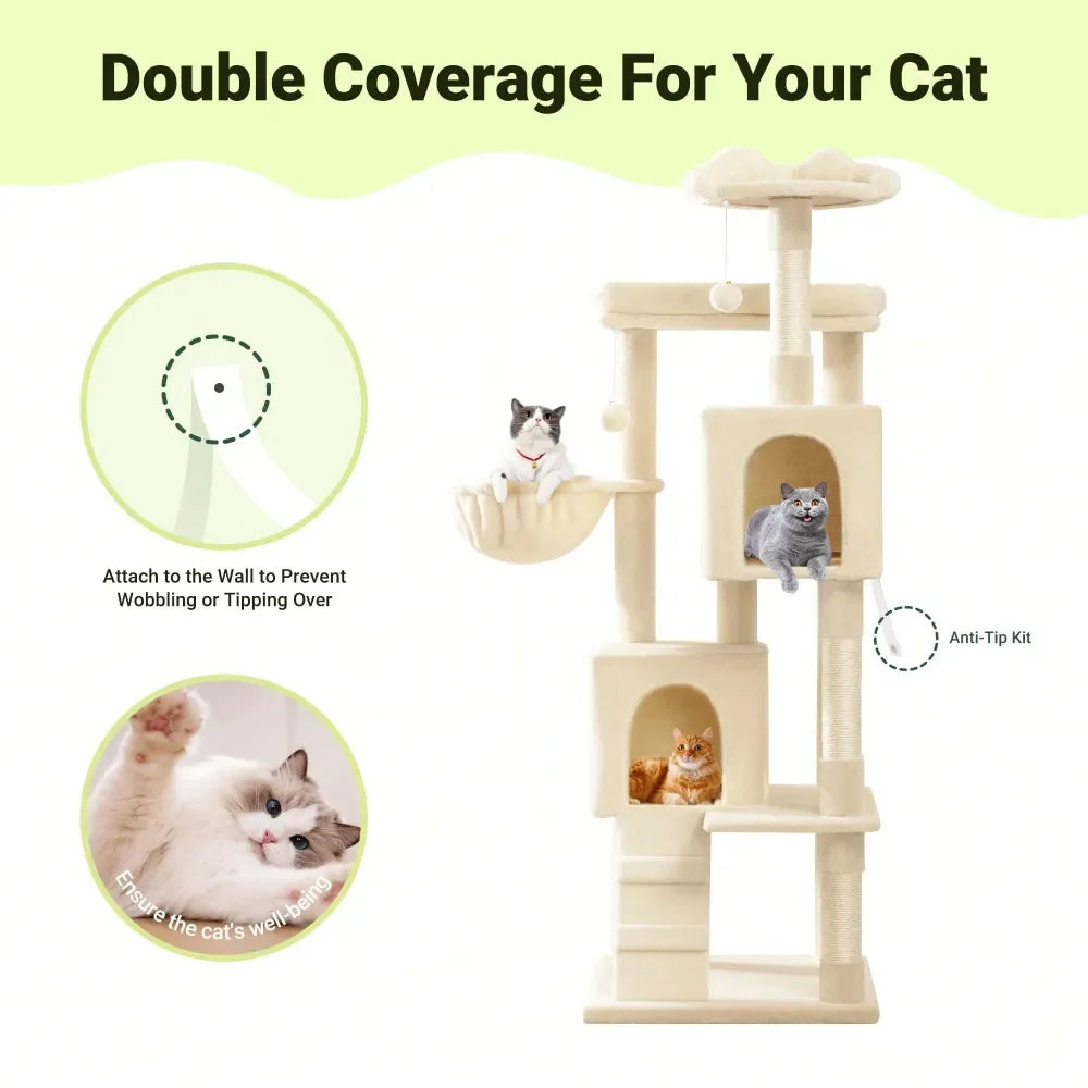 Cat Tree Tower Multi-Level Activity Center Condos