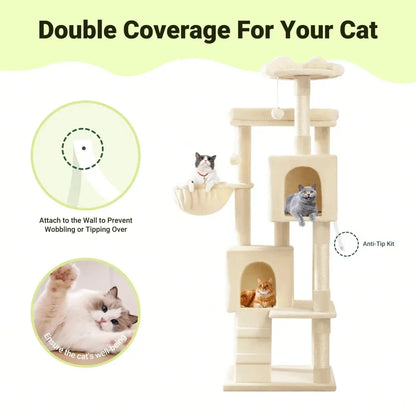 Cat Tree Tower Multi-Level Activity Center Condos