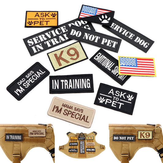 Personalized Tactical Patch Bundle For Dog Vest Harness/ Collar