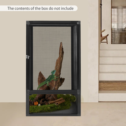 Reptile Habitat Terrarium Enclosed, Rectangular Freestanding