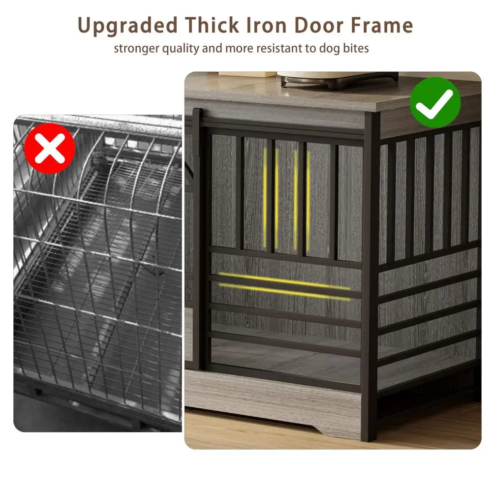 Wooden Dog House, Double Crate With Divider