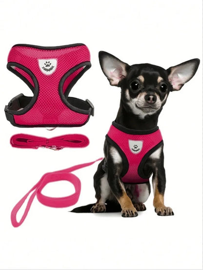 Cat Dog Leash Set, Escape-Proof, Adjustable, Reflective