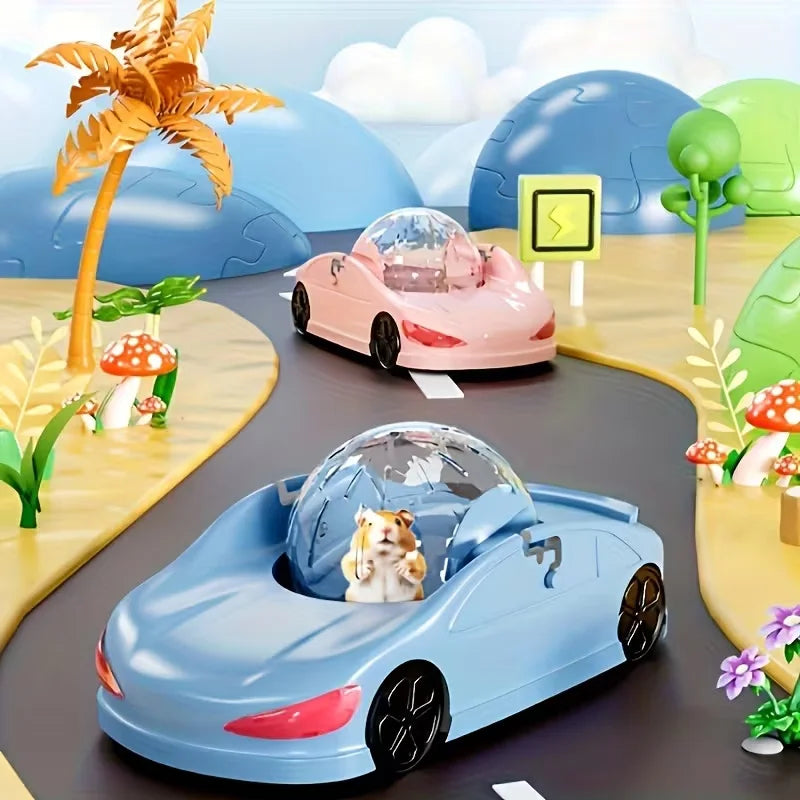 Sports Car Toy With Interactive Rolling Ball For Hamsters