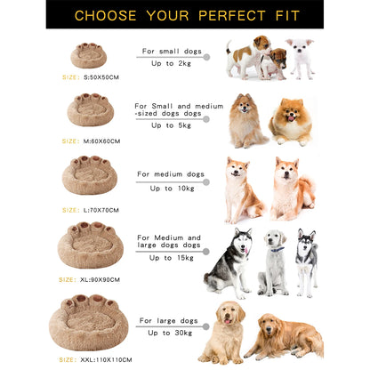 Fluffy Dog Bed Winter Warm Large Pets