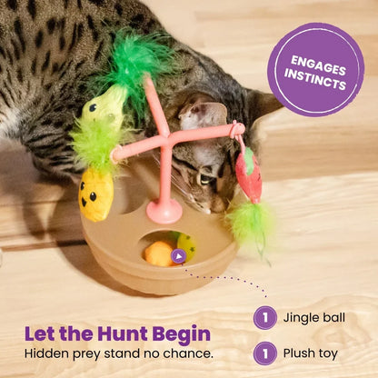 Cat Toy Fruit Bowl Interactive Jingle Balls