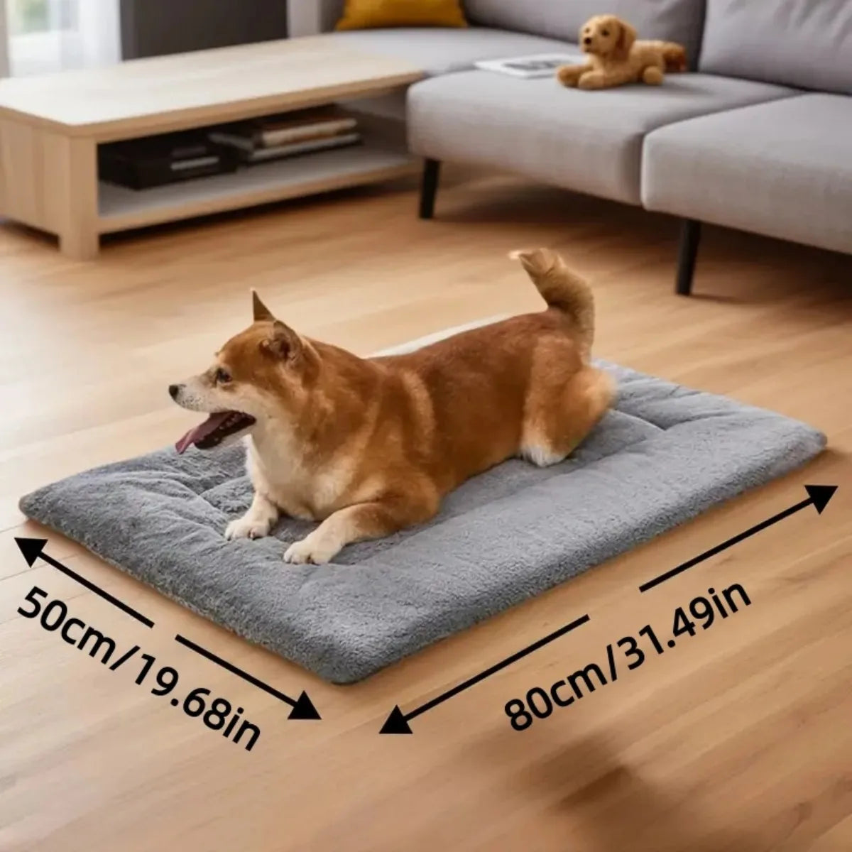 Plush Dog Bed, Waterproof, Washable, Anti-Slip