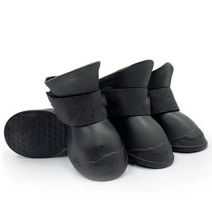 4Pcs Pet Water Proof Rubber Boots Outdoor